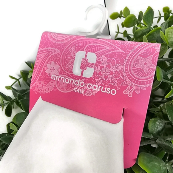 Armando Caruso New Embroidered White w/ Purple Flowers 100% Cotton Handerchief - Picture 2 of 3